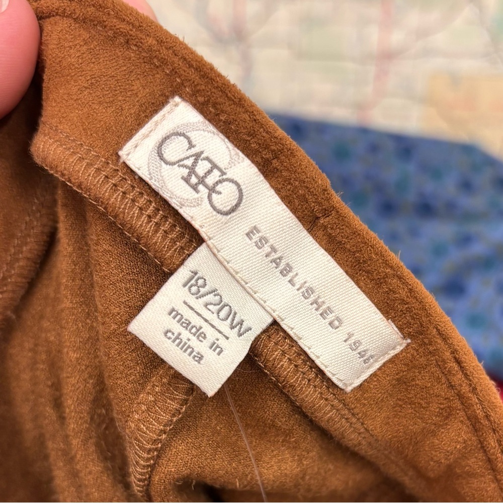 New Cato suede-like pant leggings, 18/20W - Picture 5 of 9